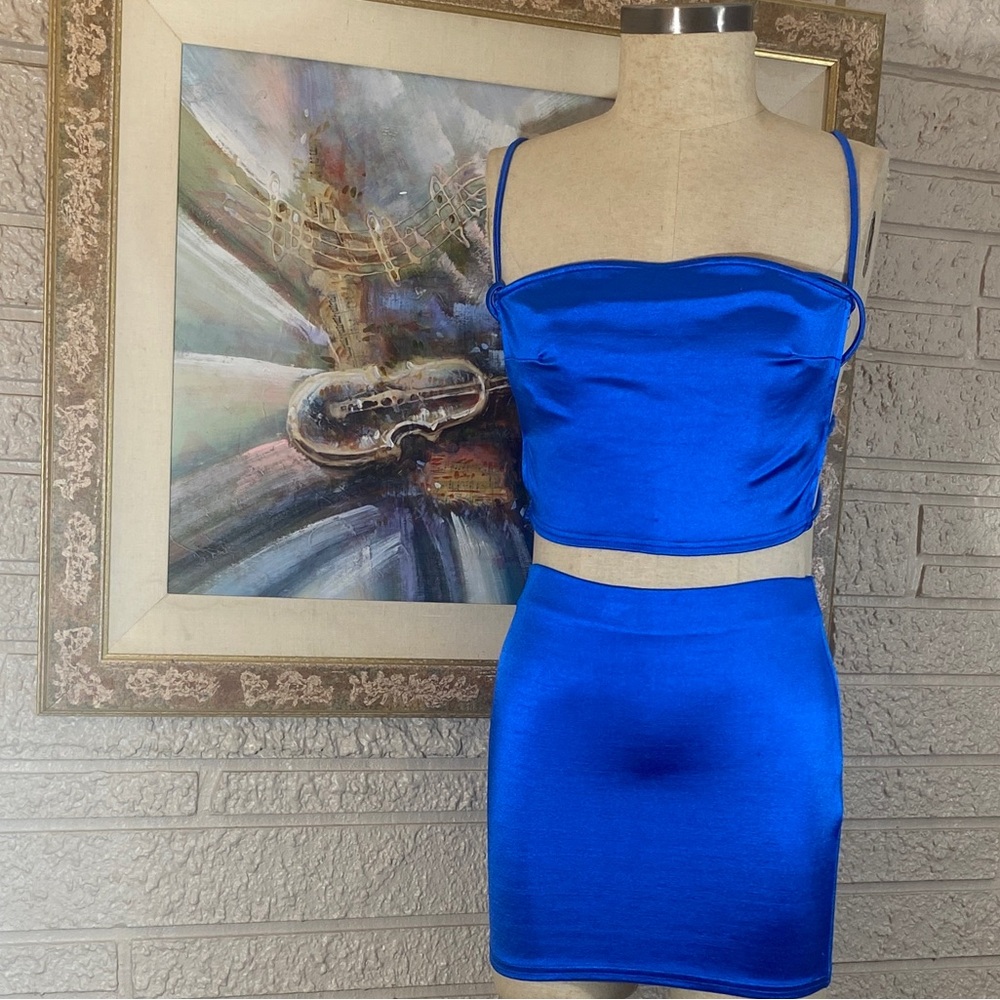 Fashion Nova Hearts Out BodyCon Mini Skirt Set